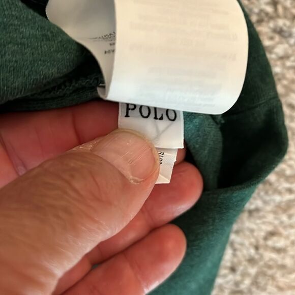 Sage Green Polo by Ralph Lauren T neck Long sleeve sweater sweatshirt L w/pony - Picture 4 of 5